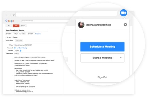 create zoom meeting with a name