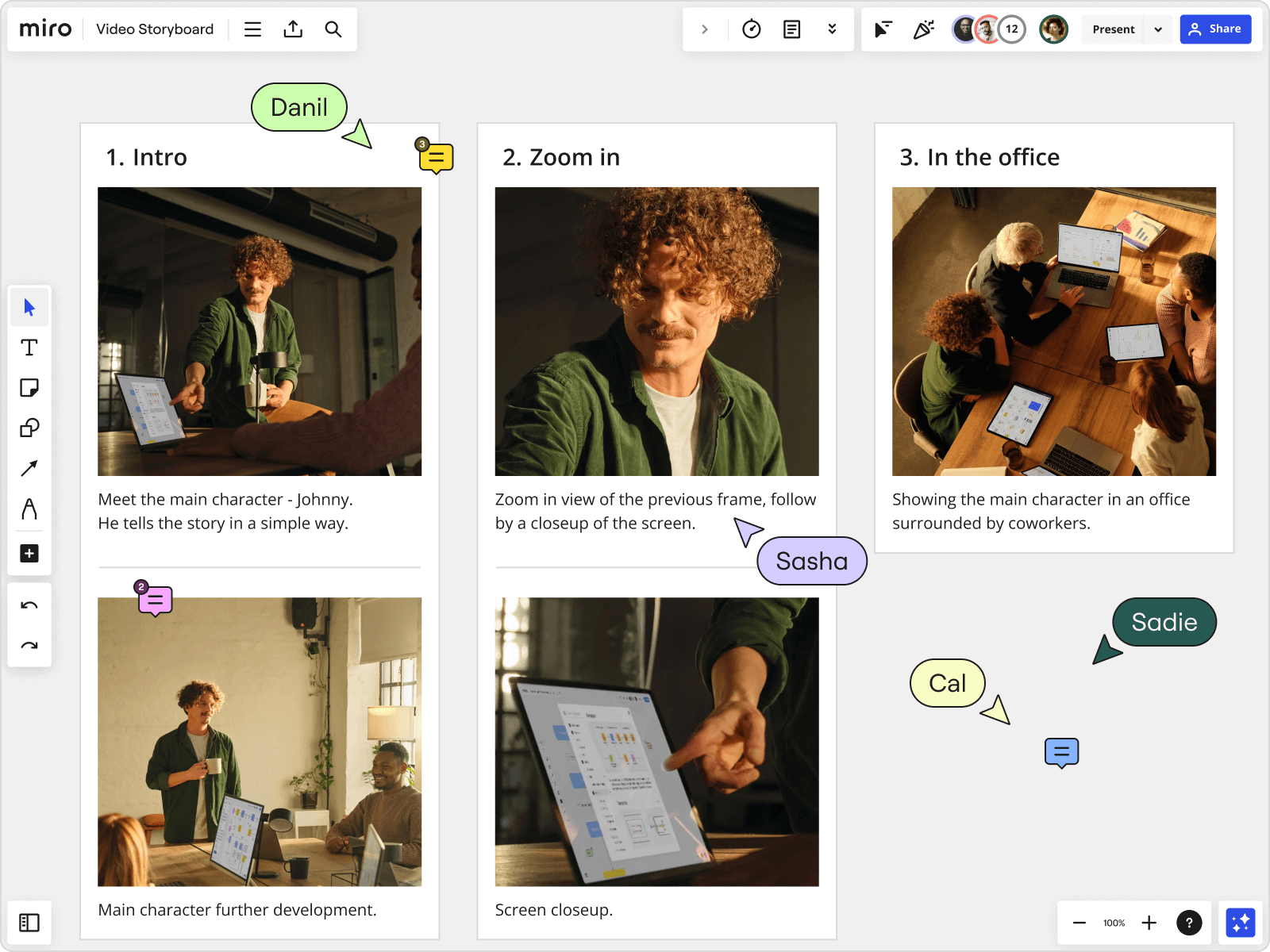 miro video storyboard
