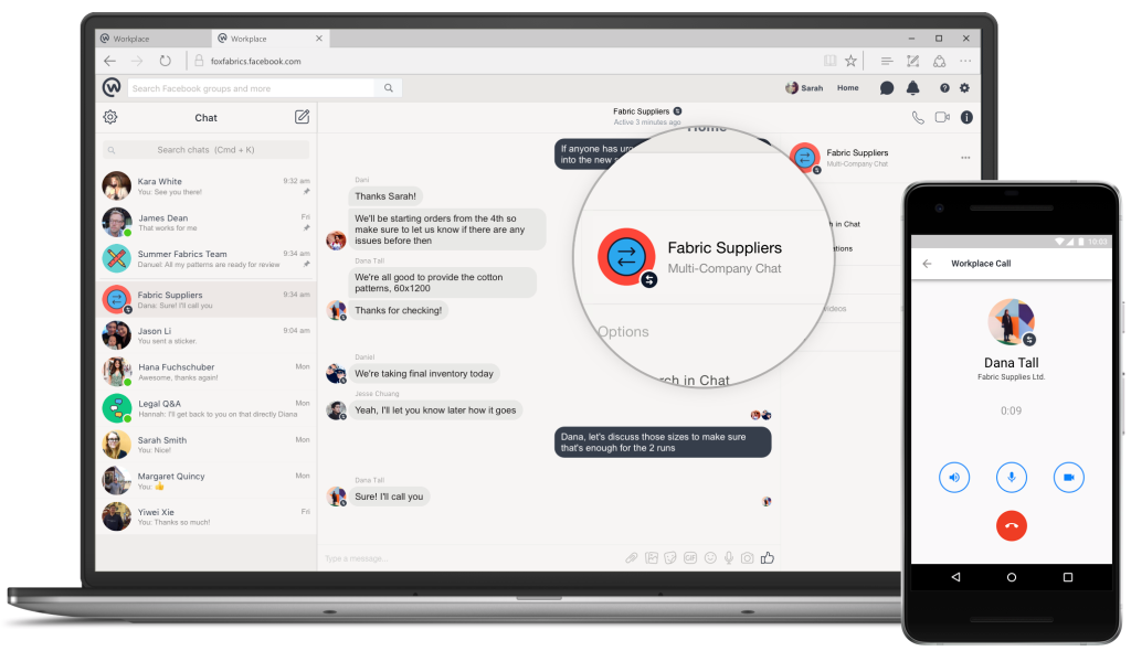Workplace by Facebook - Multi-company chat feature